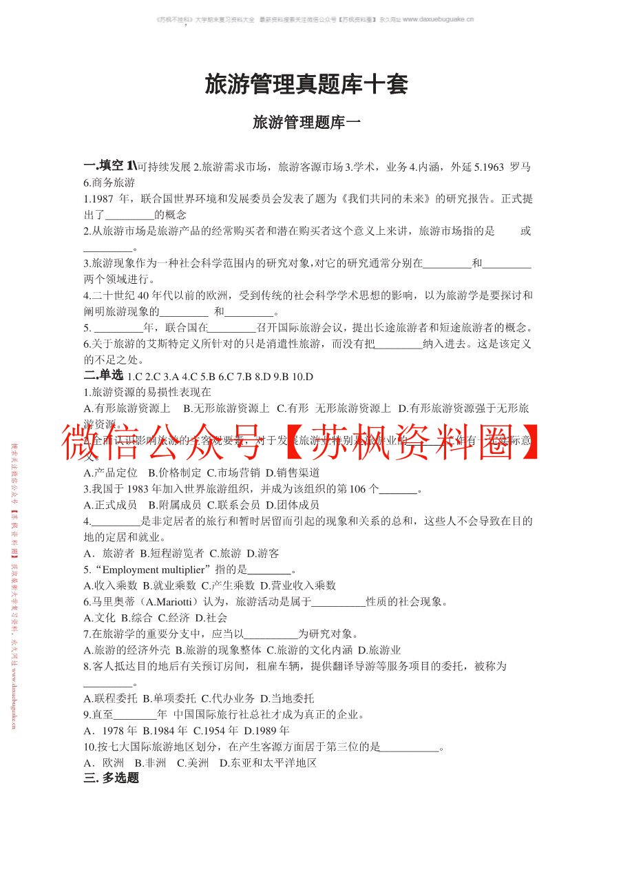 旅游资源管理